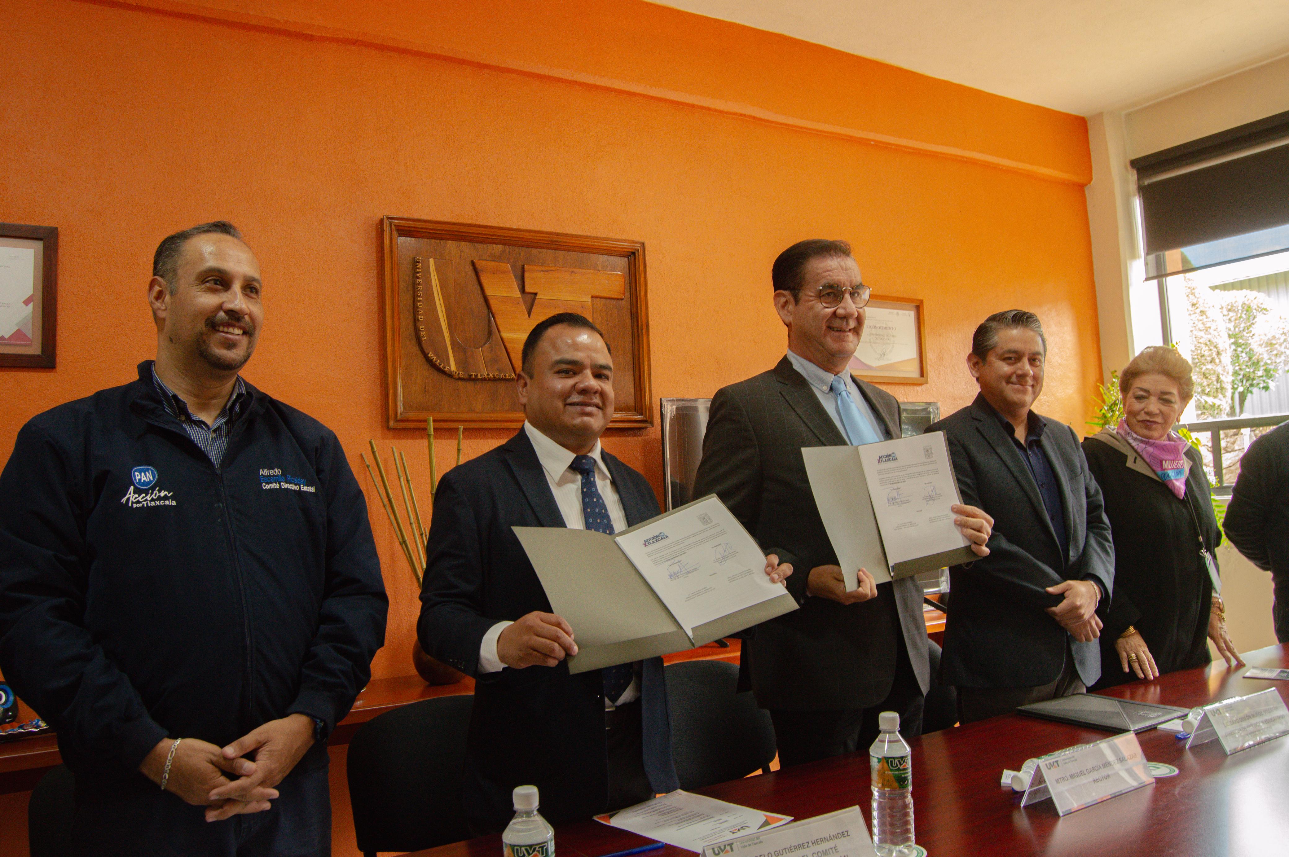 PAN Tlaxcala y la Universidad del Valle de Tlaxcala fortalecen lazos académicos con la renovación de convenio de colaboración